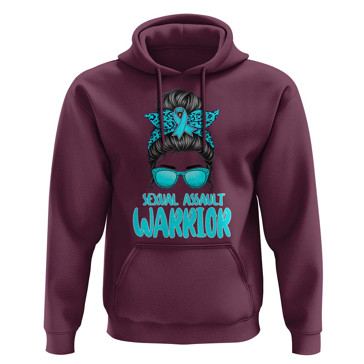 Sexual Assault Awareness Messy Bun Support Survivors Hoodie