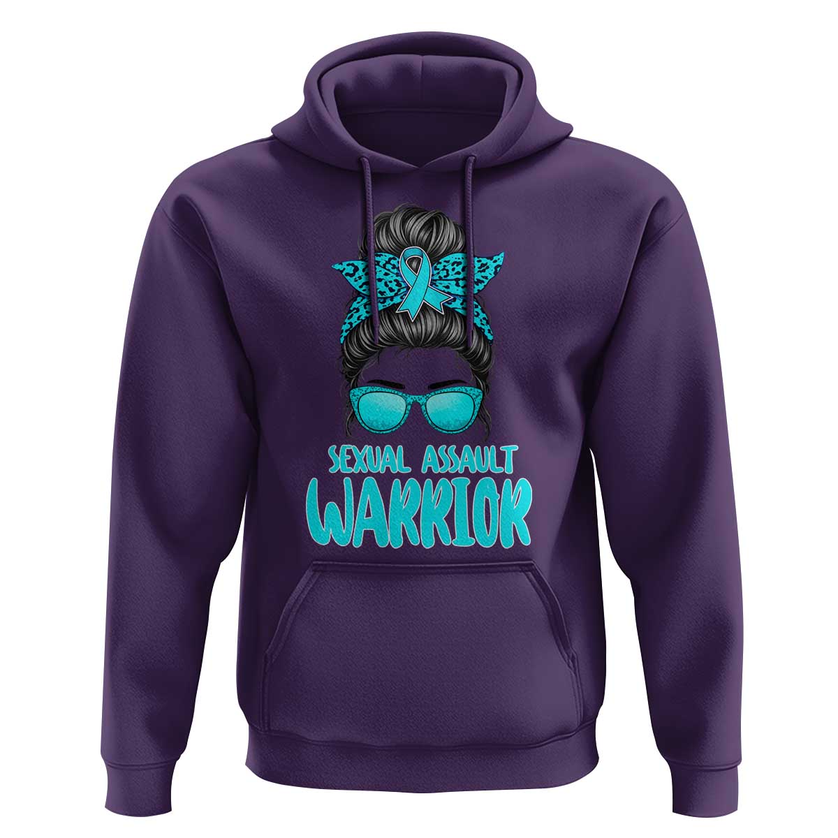 Sexual Assault Awareness Messy Bun Support Survivors Hoodie