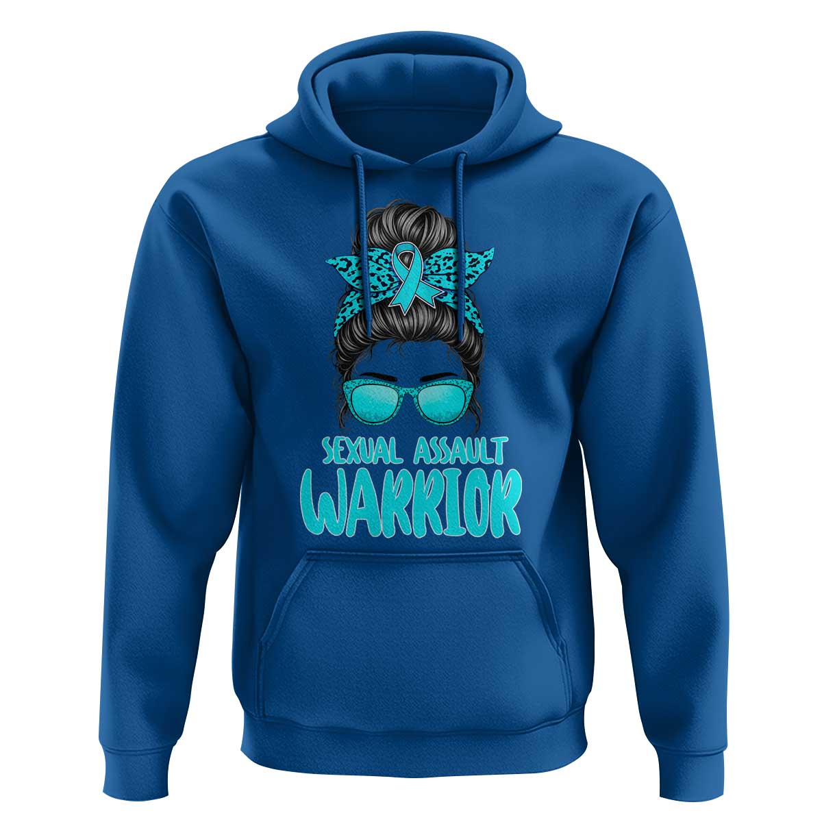 Sexual Assault Awareness Messy Bun Support Survivors Hoodie