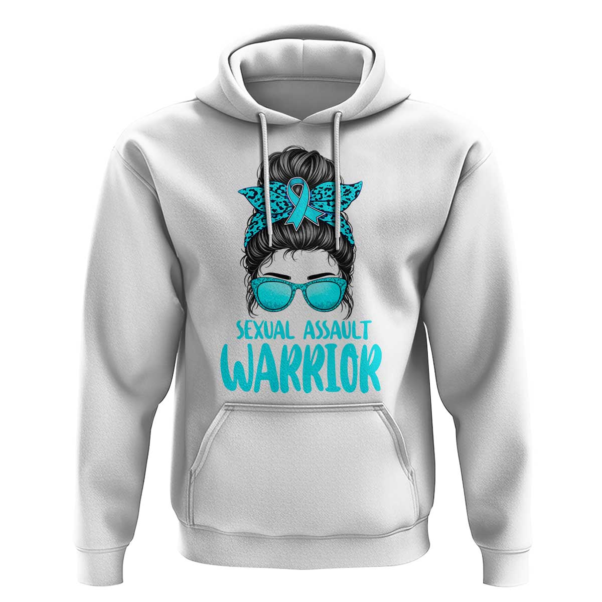 Sexual Assault Awareness Messy Bun Support Survivors Hoodie
