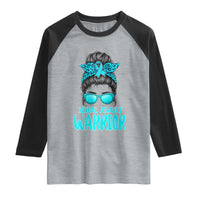 Sexual Assault Awareness Messy Bun Support Survivors Raglan Shirt