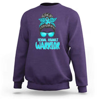 Sexual Assault Awareness Messy Bun Support Survivors Sweatshirt