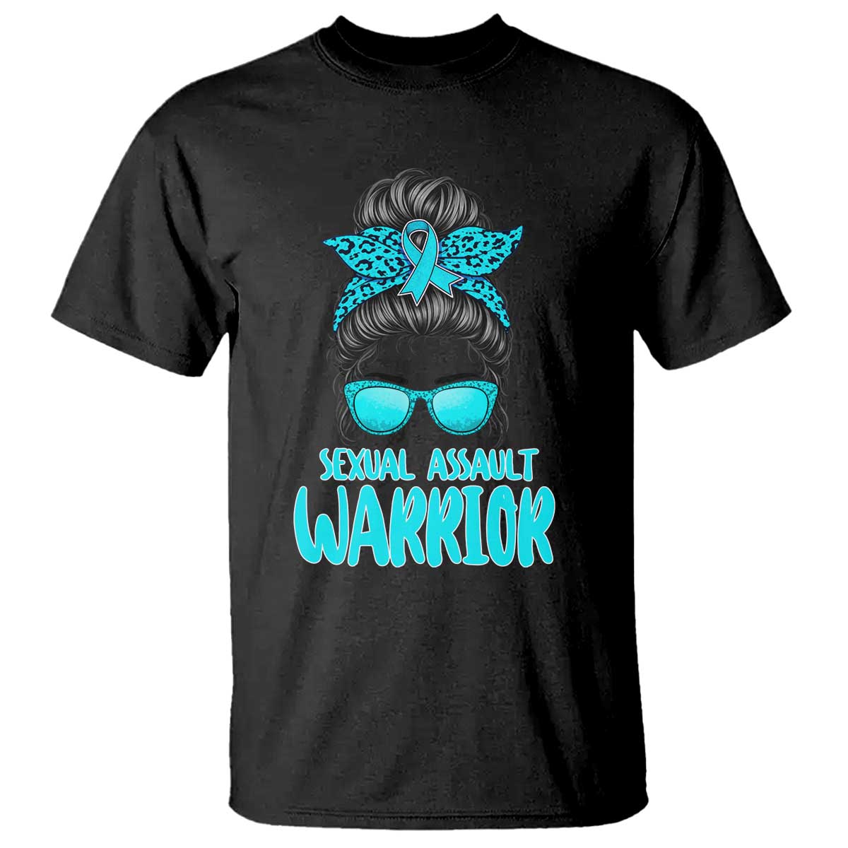 Sexual Assault Awareness Messy Bun Support Survivors T Shirt