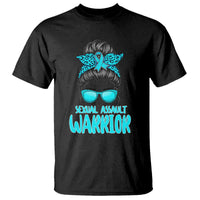 Sexual Assault Awareness Messy Bun Support Survivors T Shirt