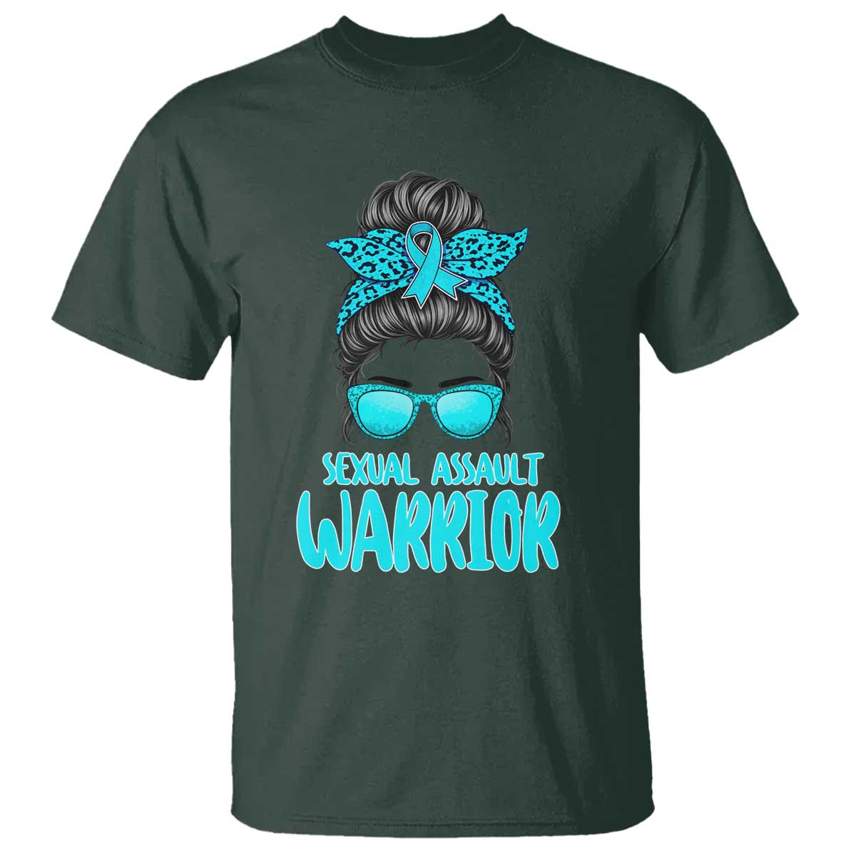 Sexual Assault Awareness Messy Bun Support Survivors T Shirt
