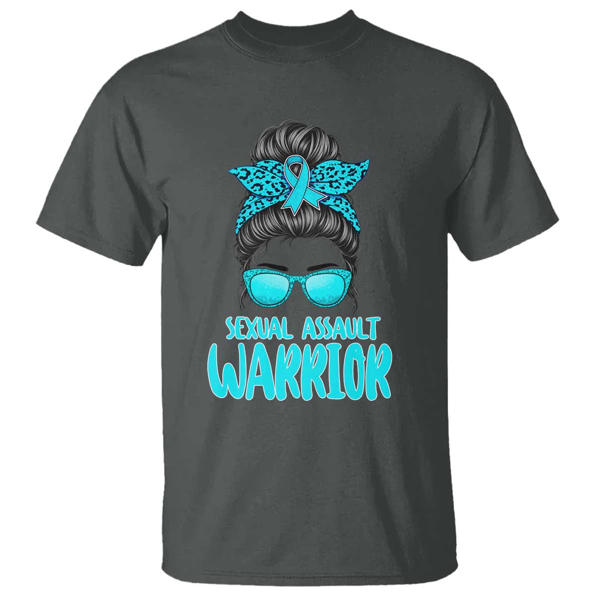 Sexual Assault Awareness Messy Bun Support Survivors T Shirt