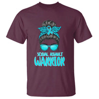 Sexual Assault Awareness Messy Bun Support Survivors T Shirt