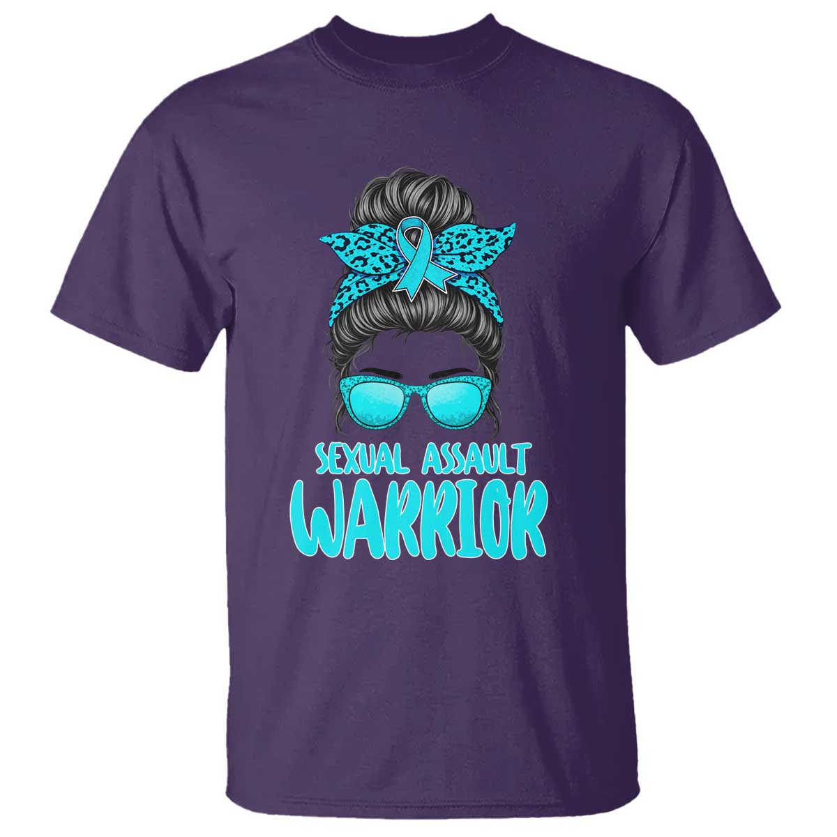 Sexual Assault Awareness Messy Bun Support Survivors T Shirt