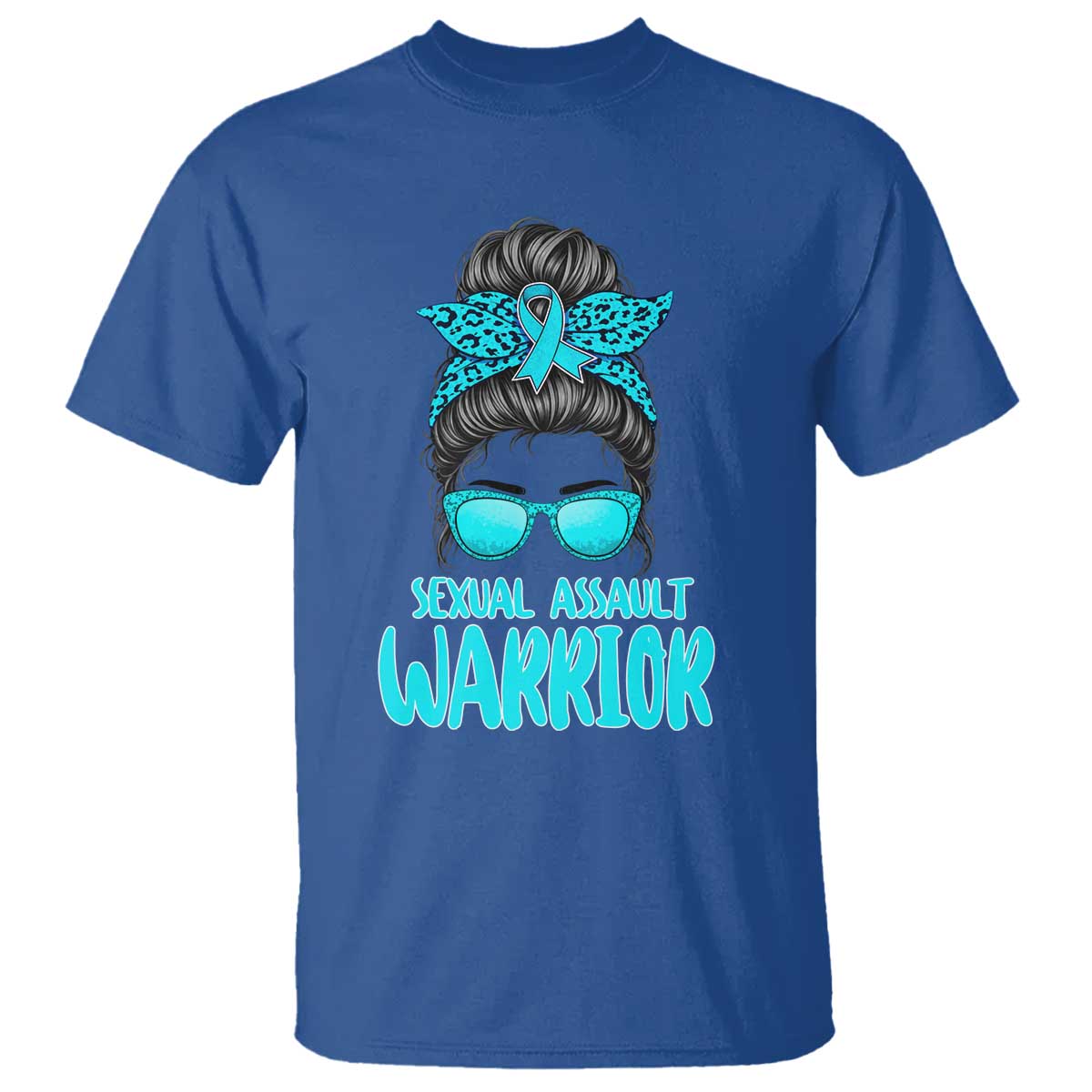 Sexual Assault Awareness Messy Bun Support Survivors T Shirt