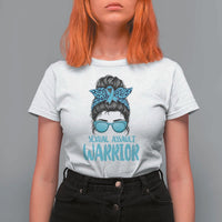 Sexual Assault Awareness Messy Bun Support Survivors T Shirt For Women