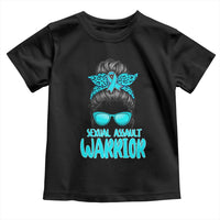 Sexual Assault Awareness Messy Bun Support Survivors Toddler T Shirt
