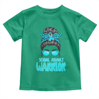 Sexual Assault Awareness Messy Bun Support Survivors Toddler T Shirt
