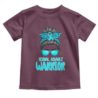Sexual Assault Awareness Messy Bun Support Survivors Toddler T Shirt