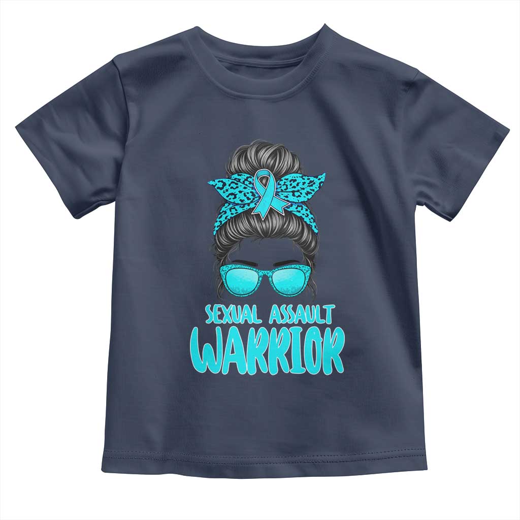 Sexual Assault Awareness Messy Bun Support Survivors Toddler T Shirt