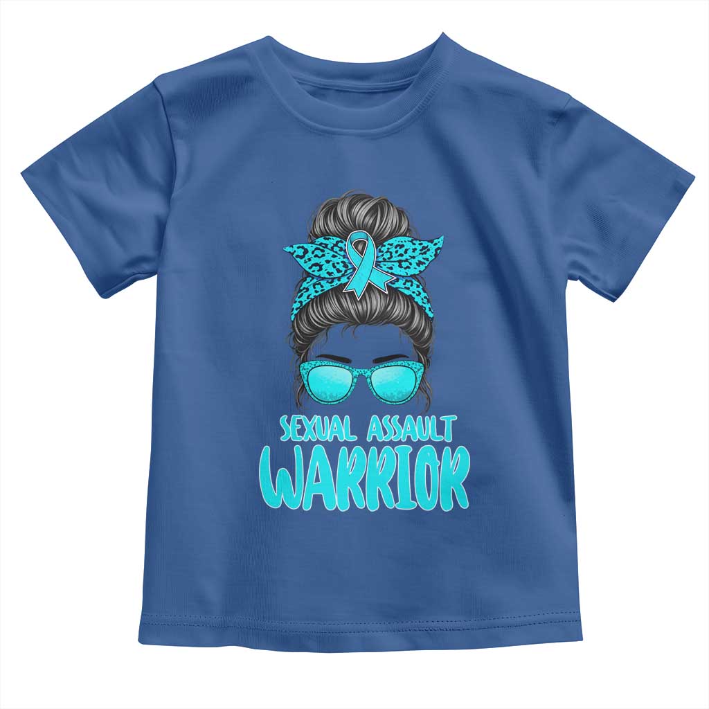 Sexual Assault Awareness Messy Bun Support Survivors Toddler T Shirt