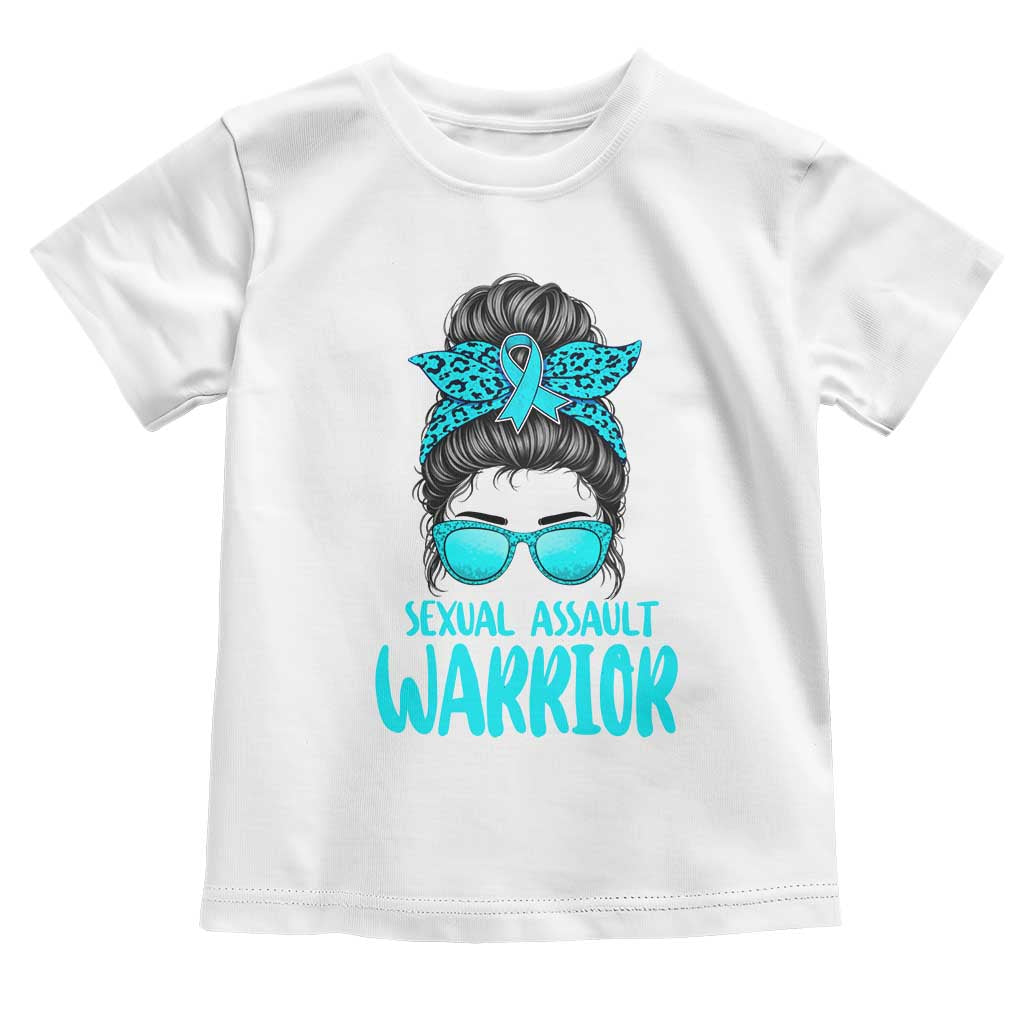 Sexual Assault Awareness Messy Bun Support Survivors Toddler T Shirt