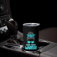 Sexual Assault Awareness Messy Bun Support Survivors Tumbler Cup