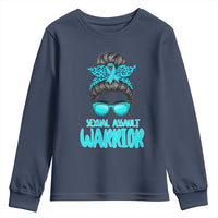 Sexual Assault Awareness Messy Bun Support Survivors Youth Sweatshirt