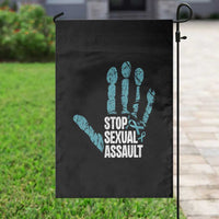 Stop Sexual Assault Garden Flag Teal Ribbon Hand