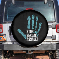 Stop Sexual Assault Spare Tire Cover Teal Ribbon Hand