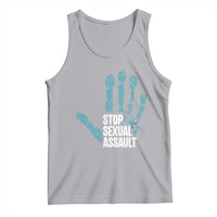 Stop Sexual Assault Tank Top Teal Ribbon Hand