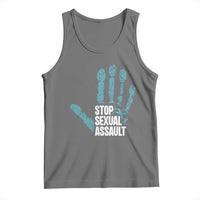 Stop Sexual Assault Tank Top Teal Ribbon Hand