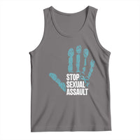 Stop Sexual Assault Tank Top Teal Ribbon Hand