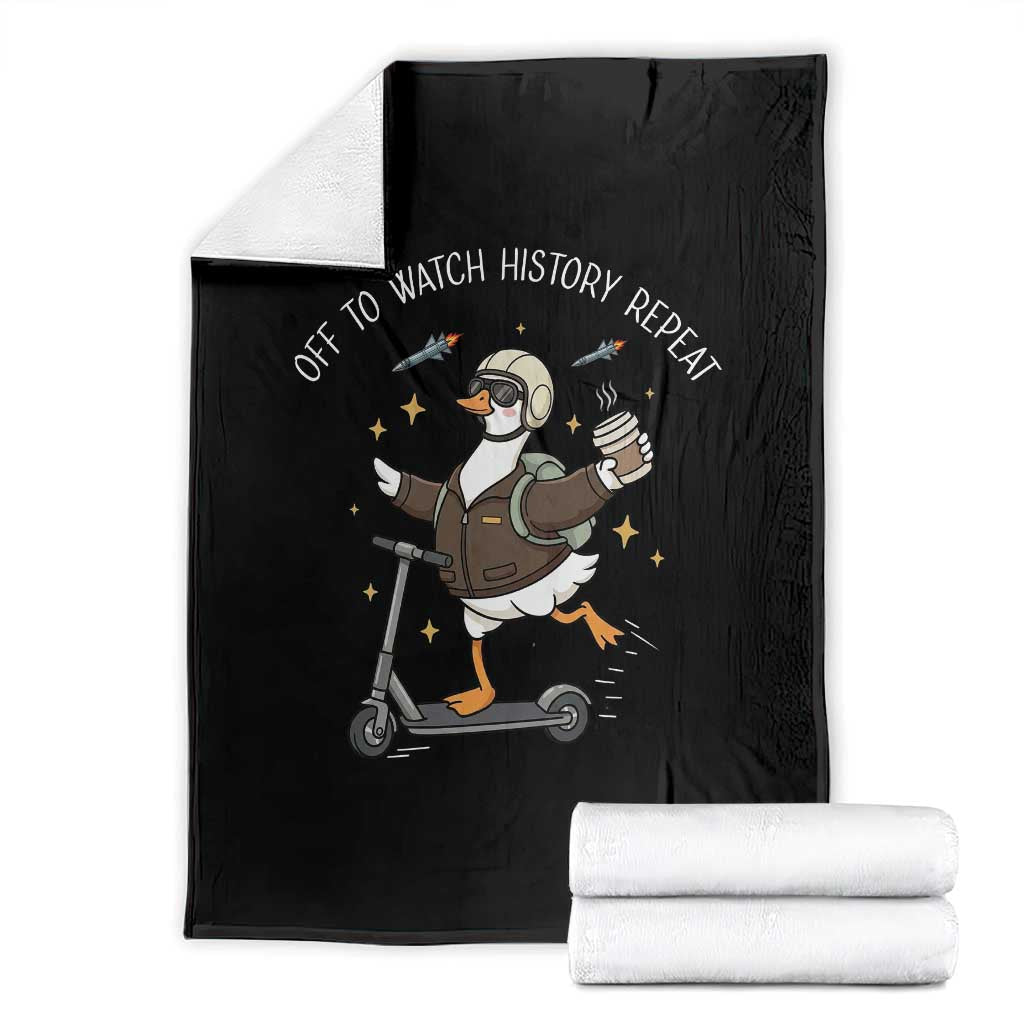 Funny Goose Support Freedom Throw Blanket Off To Watch History Repart