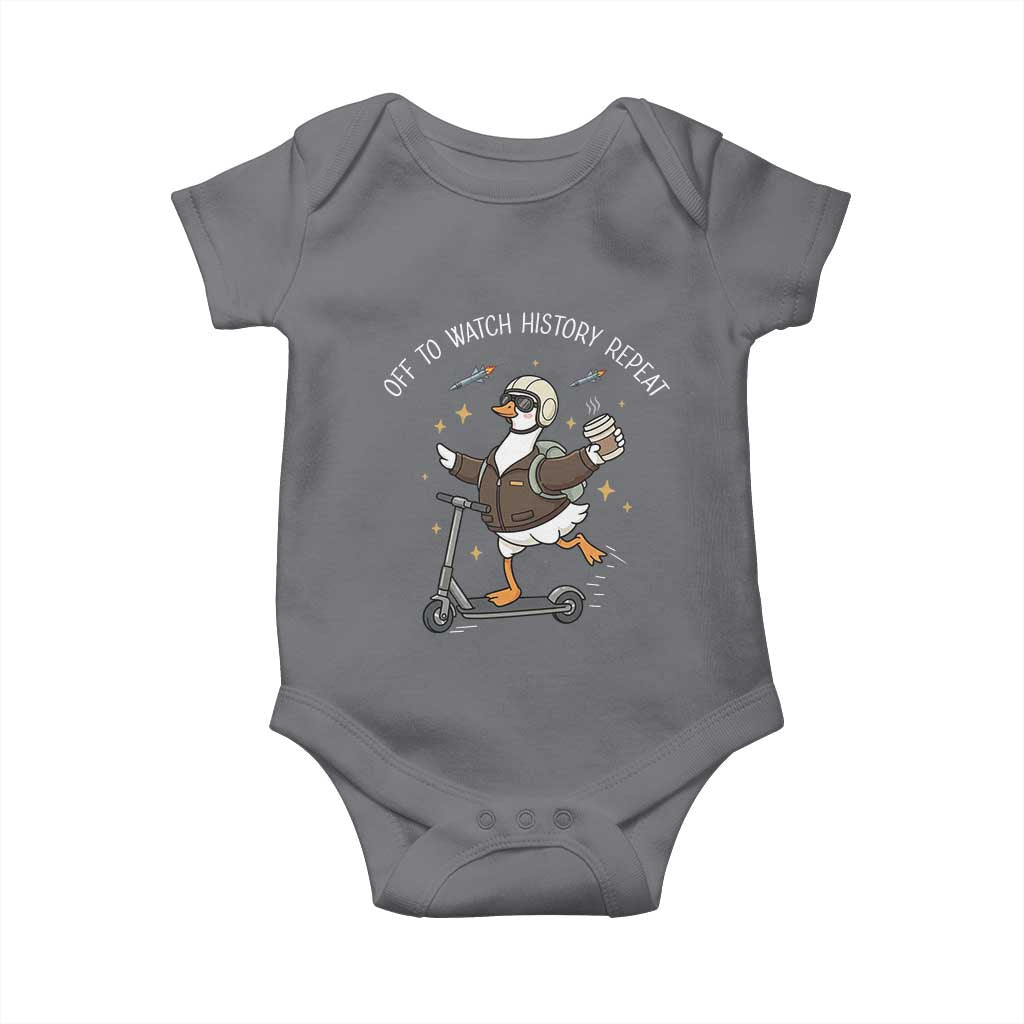 Funny Goose Support Freedom Baby Onesie Off To Watch History Repart