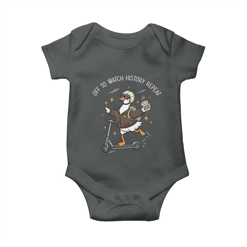 Funny Goose Support Freedom Baby Onesie Off To Watch History Repart