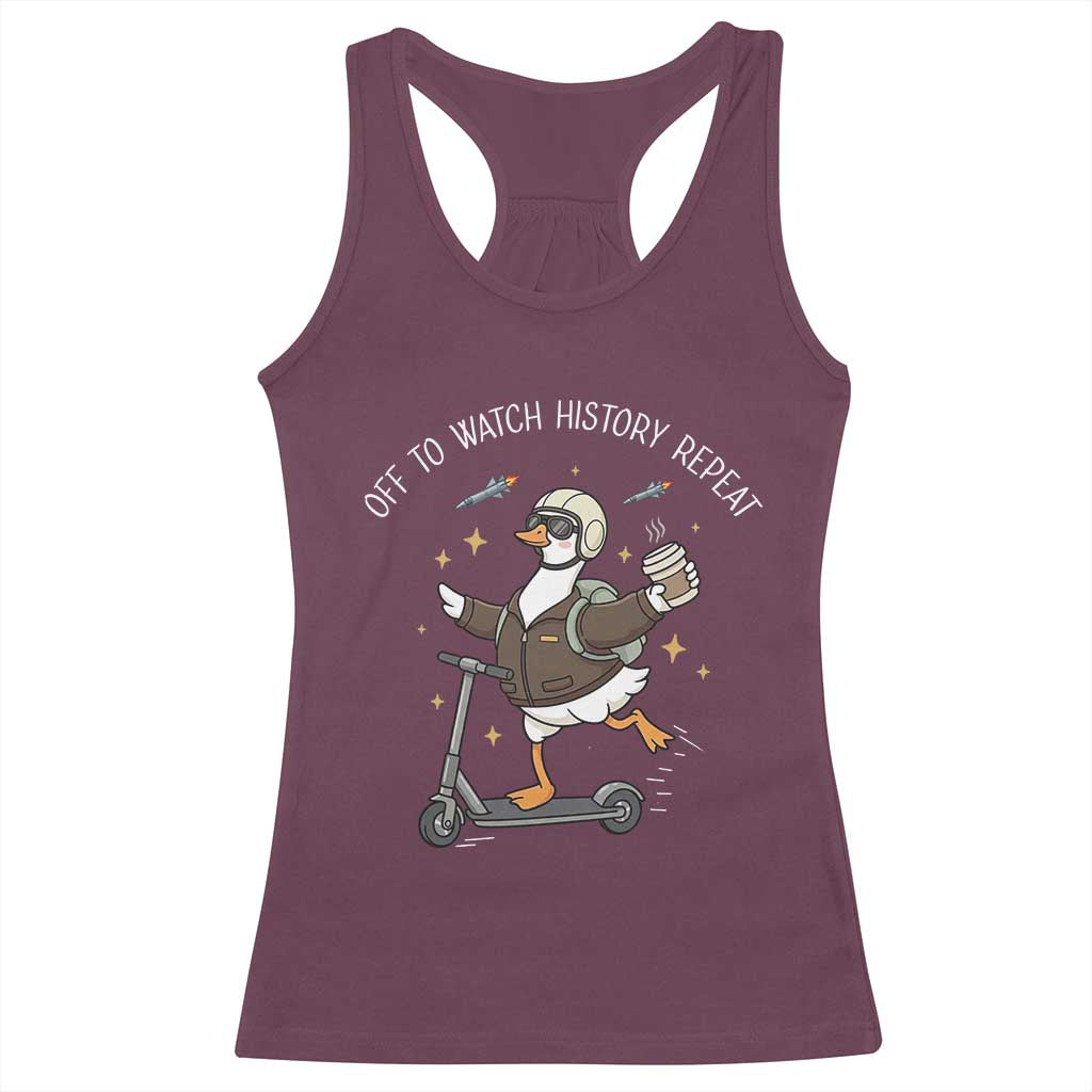 Funny Goose Support Freedom Racerback Tank Top Off To Watch History Repart