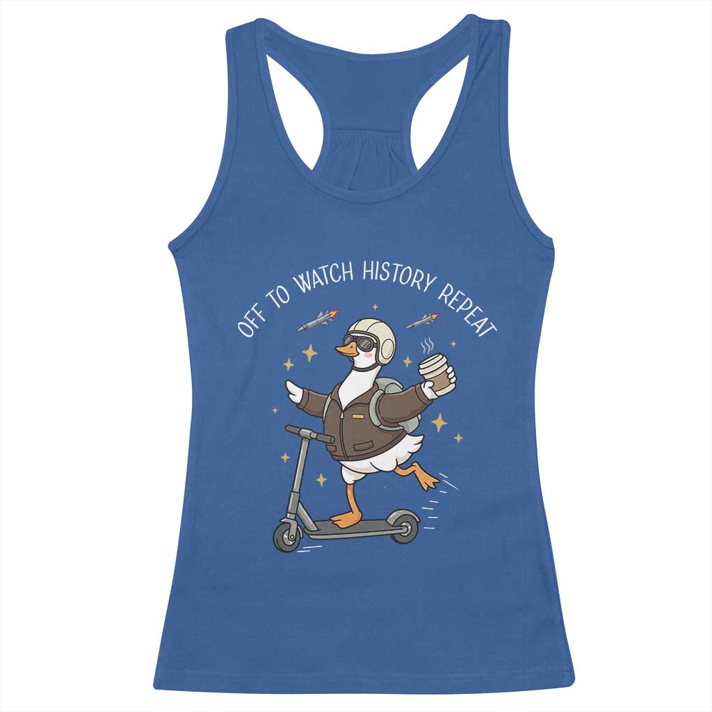 Funny Goose Support Freedom Racerback Tank Top Off To Watch History Repart