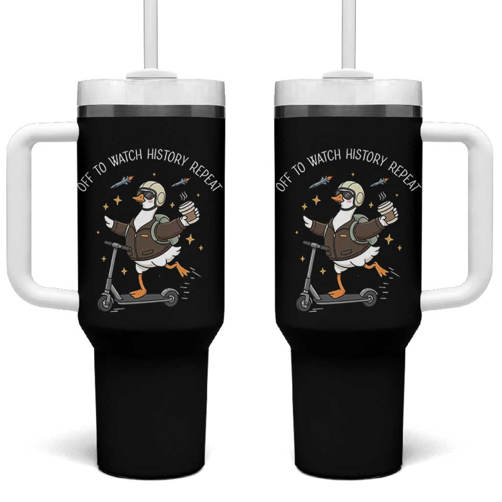 Funny Goose Support Freedom Tumbler With Handle Off To Watch History Repart