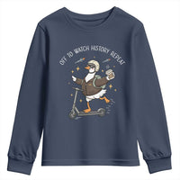 Funny Goose Support Freedom Youth Sweatshirt Off To Watch History Repart