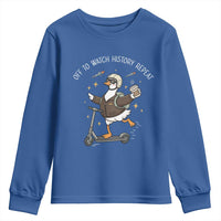 Funny Goose Support Freedom Youth Sweatshirt Off To Watch History Repart