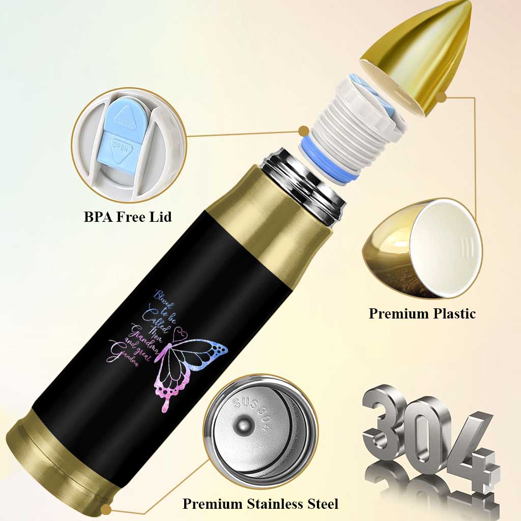 Blessed to Be Called Mom Grandma Great Grandma Bullet Tumbler Mama Butterfly Mother's Day Gift