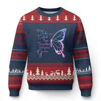 Blessed to Be Called Mom Grandma Great Grandma Ugly Christmas Sweater Mama Butterfly Mother's Day Gift