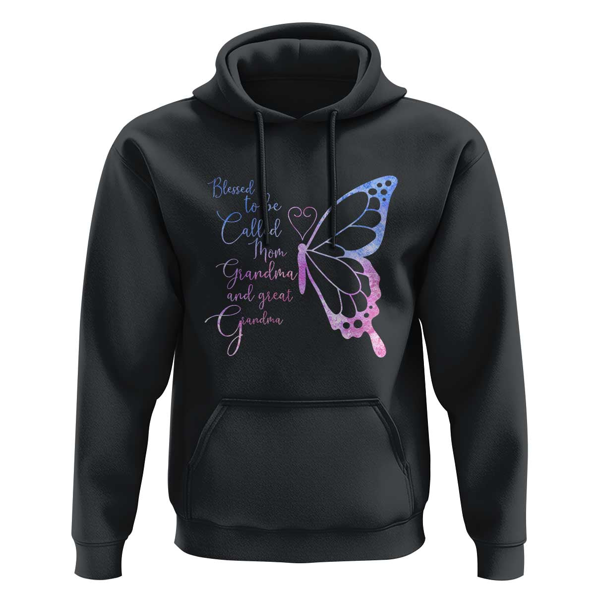 Blessed to Be Called Mom Grandma Great Grandma Hoodie Mama Butterfly Mother's Day Gift