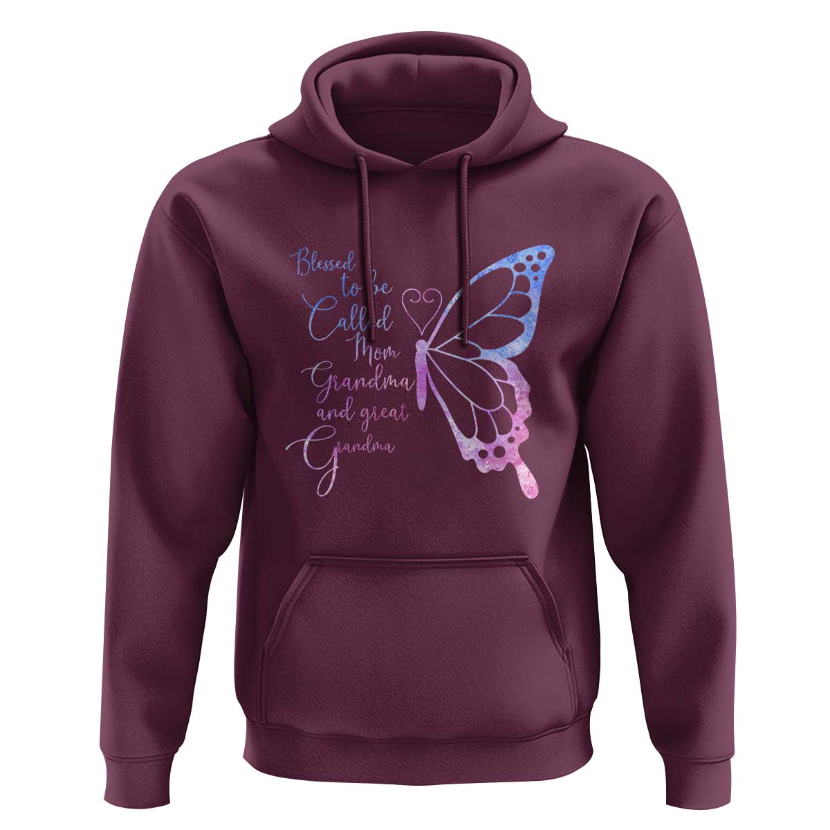 Blessed to Be Called Mom Grandma Great Grandma Hoodie Mama Butterfly Mother's Day Gift