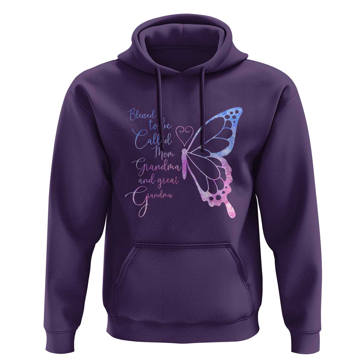 Blessed to Be Called Mom Grandma Great Grandma Hoodie Mama Butterfly Mother's Day Gift
