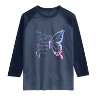 Blessed to Be Called Mom Grandma Great Grandma Raglan Shirt Mama Butterfly Mother's Day Gift