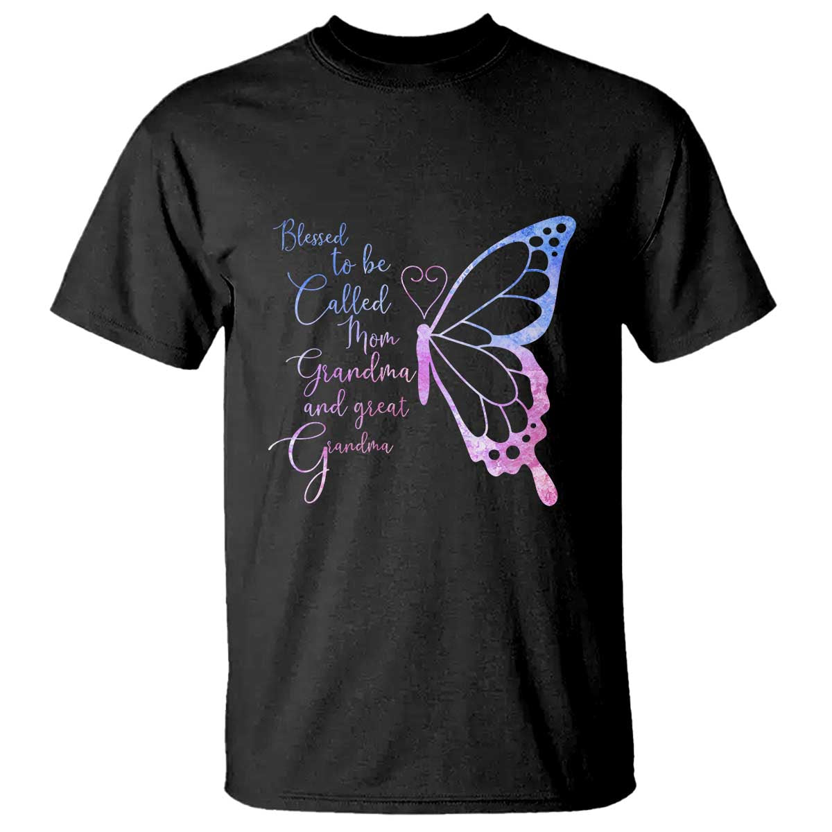 Blessed to Be Called Mom Grandma Great Grandma T Shirt Mama Butterfly Mother's Day Gift