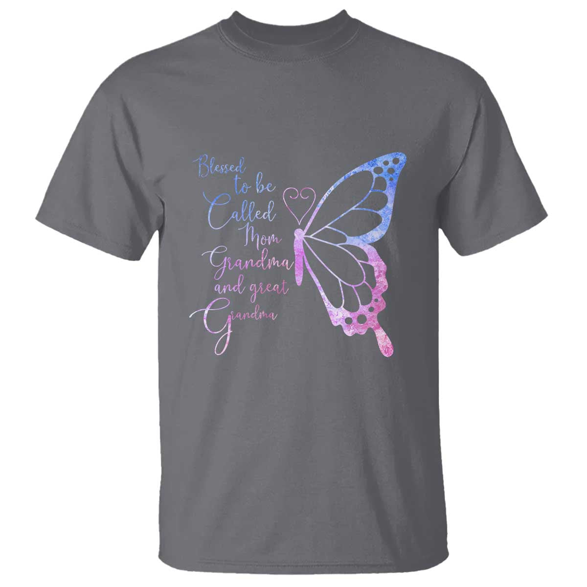 Blessed to Be Called Mom Grandma Great Grandma T Shirt Mama Butterfly Mother's Day Gift
