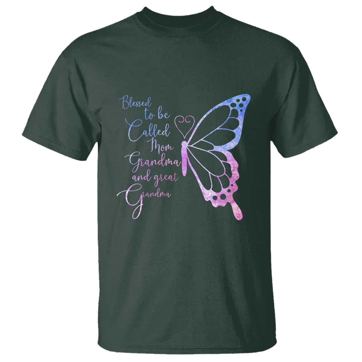 Blessed to Be Called Mom Grandma Great Grandma T Shirt Mama Butterfly Mother's Day Gift