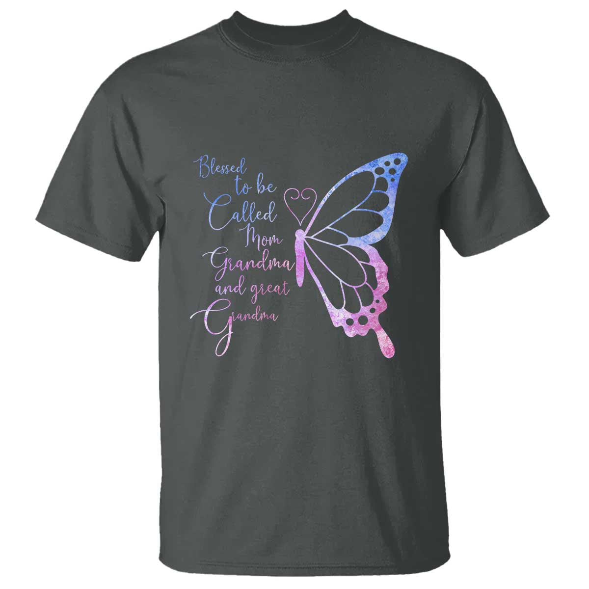 Blessed to Be Called Mom Grandma Great Grandma T Shirt Mama Butterfly Mother's Day Gift