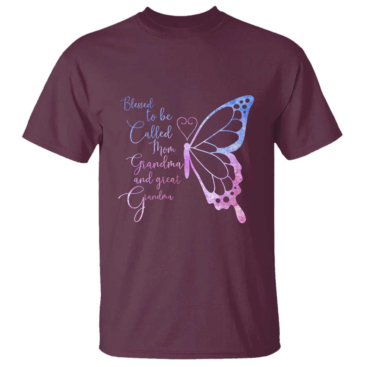Blessed to Be Called Mom Grandma Great Grandma T Shirt Mama Butterfly Mother's Day Gift