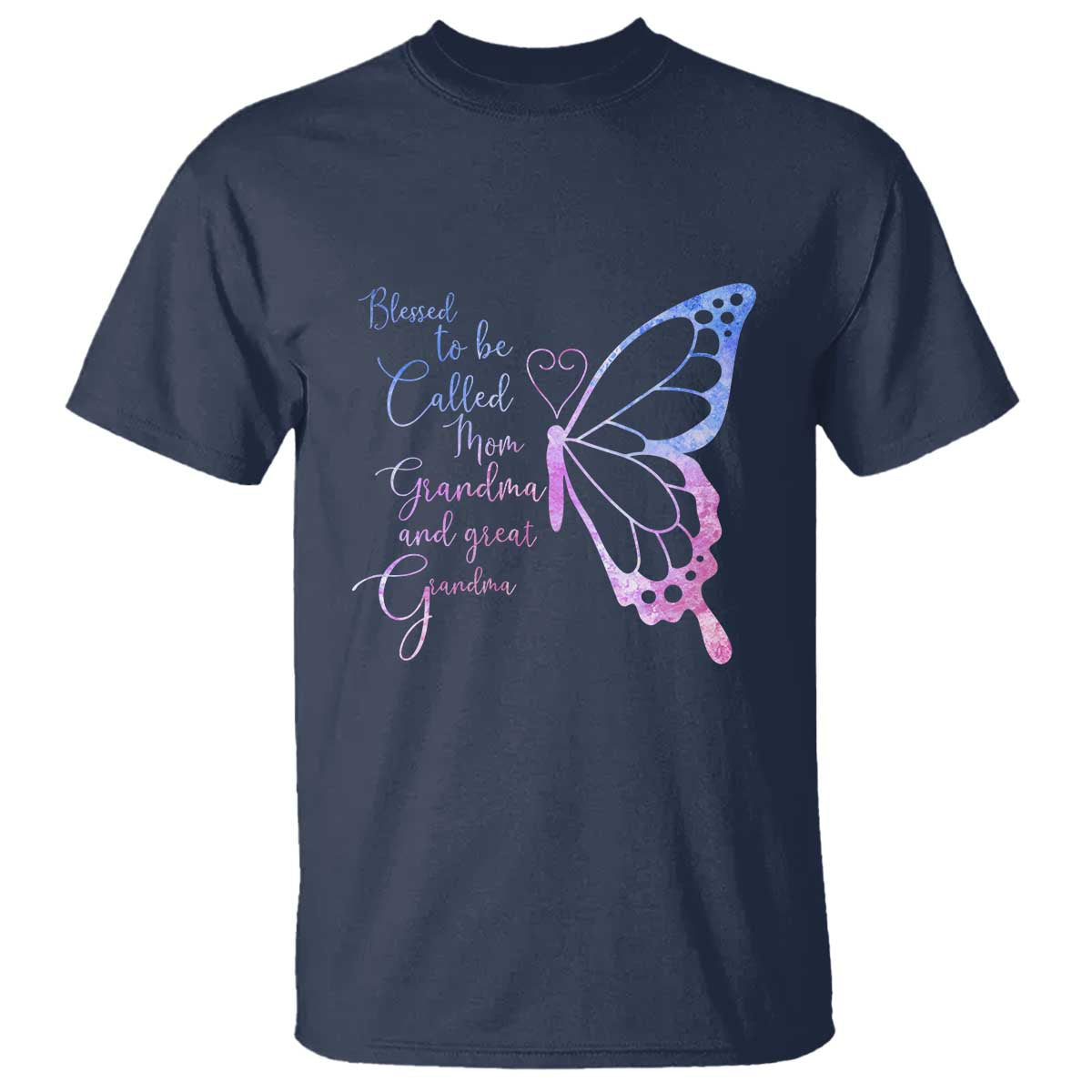 Blessed to Be Called Mom Grandma Great Grandma T Shirt Mama Butterfly Mother's Day Gift