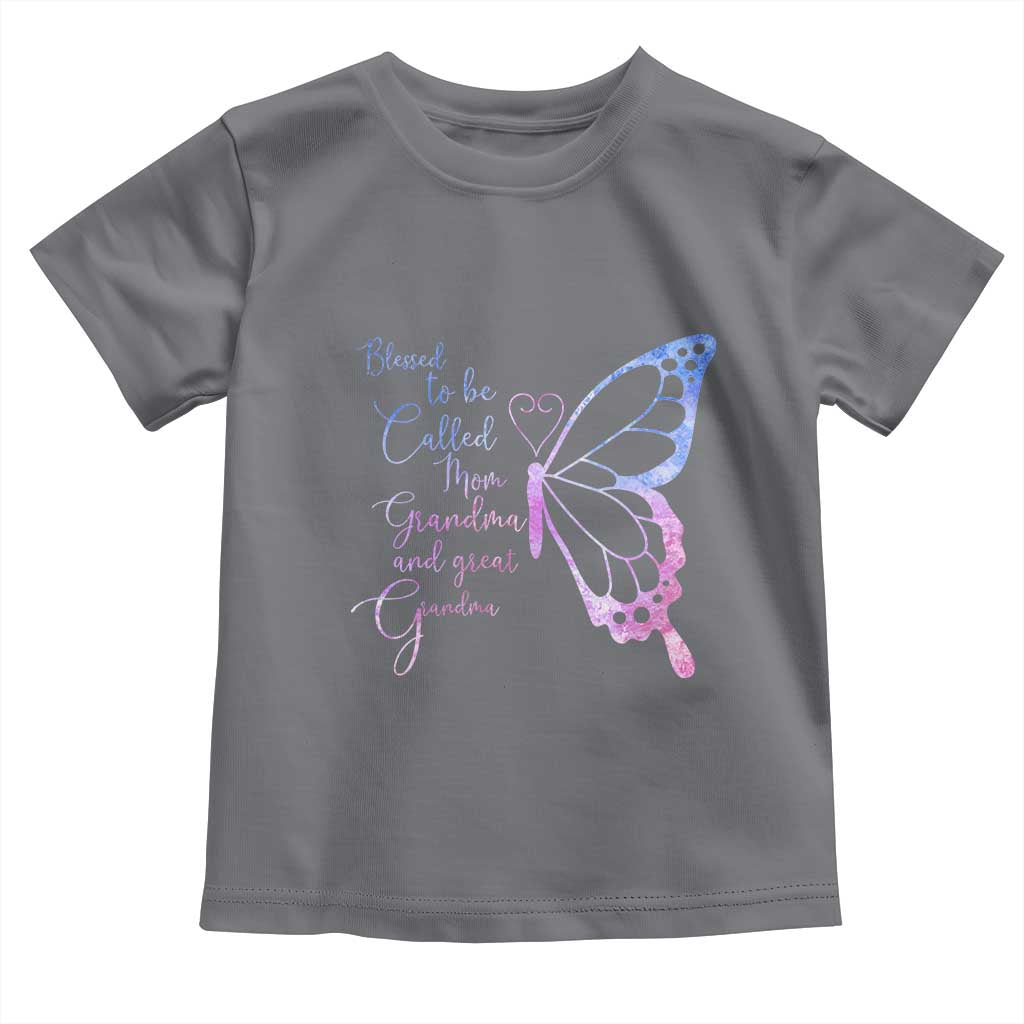 Blessed to Be Called Mom Grandma Great Grandma Toddler T Shirt Mama Butterfly Mother's Day Gift