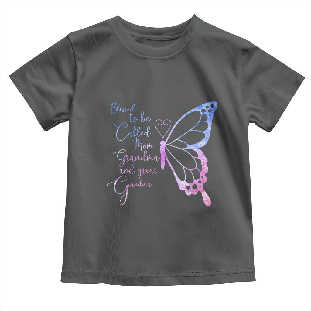 Blessed to Be Called Mom Grandma Great Grandma Toddler T Shirt Mama Butterfly Mother's Day Gift