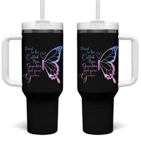 Blessed to Be Called Mom Grandma Great Grandma Tumbler With Handle Mama Butterfly Mother's Day Gift